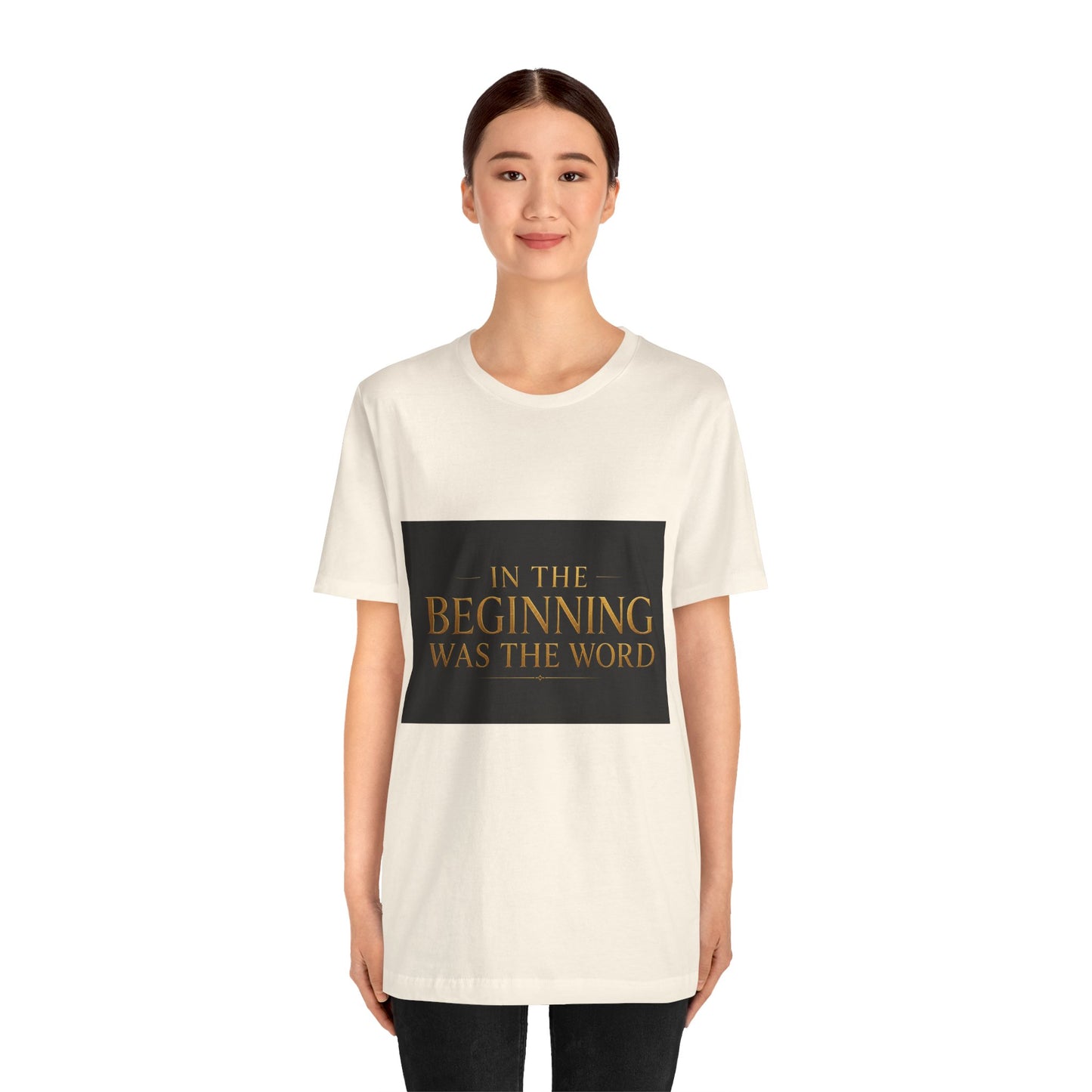 Biblical Verse Tee — "In the Beginning Was the Word" John 1:1 Christian T-Shirt
