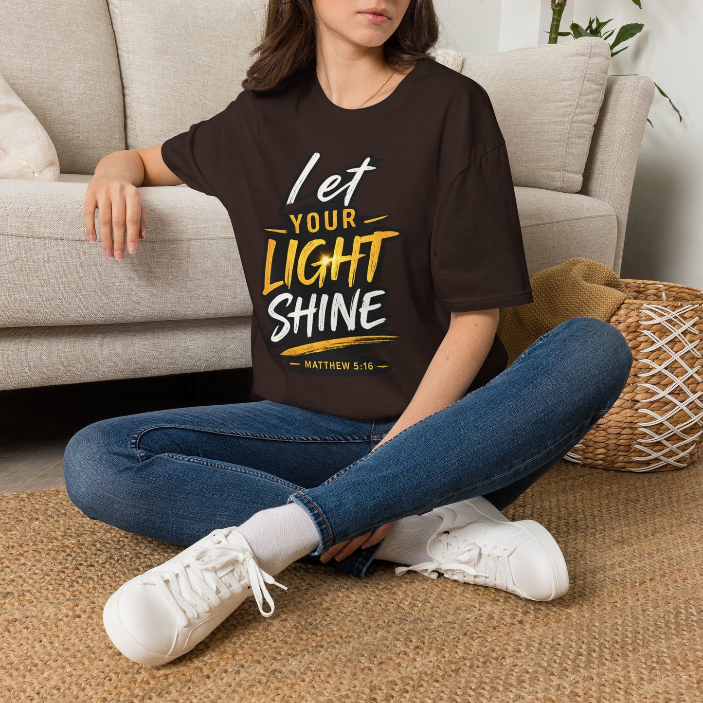 Let Your Light Shine T-Shirt — Inspirational Christian Faith Graphic Tee