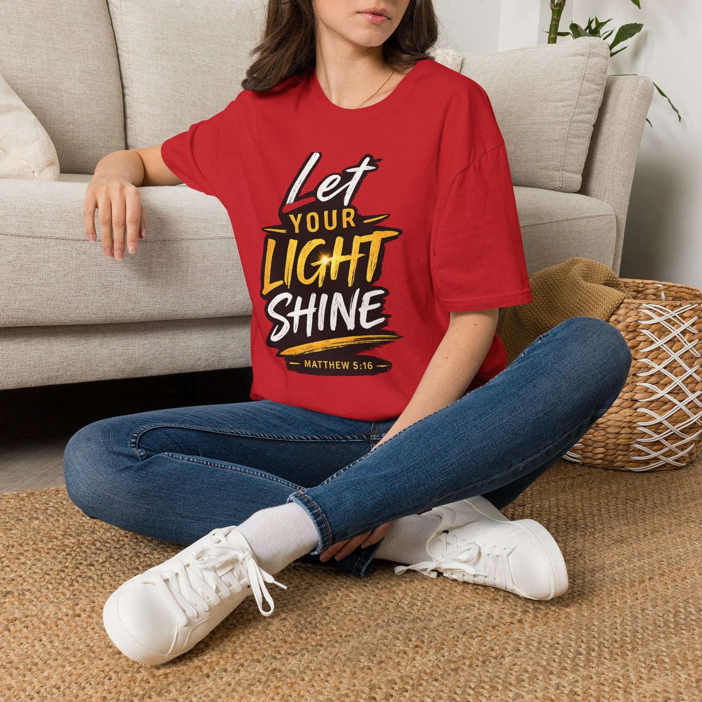 Let Your Light Shine T-Shirt — Inspirational Christian Faith Graphic Tee