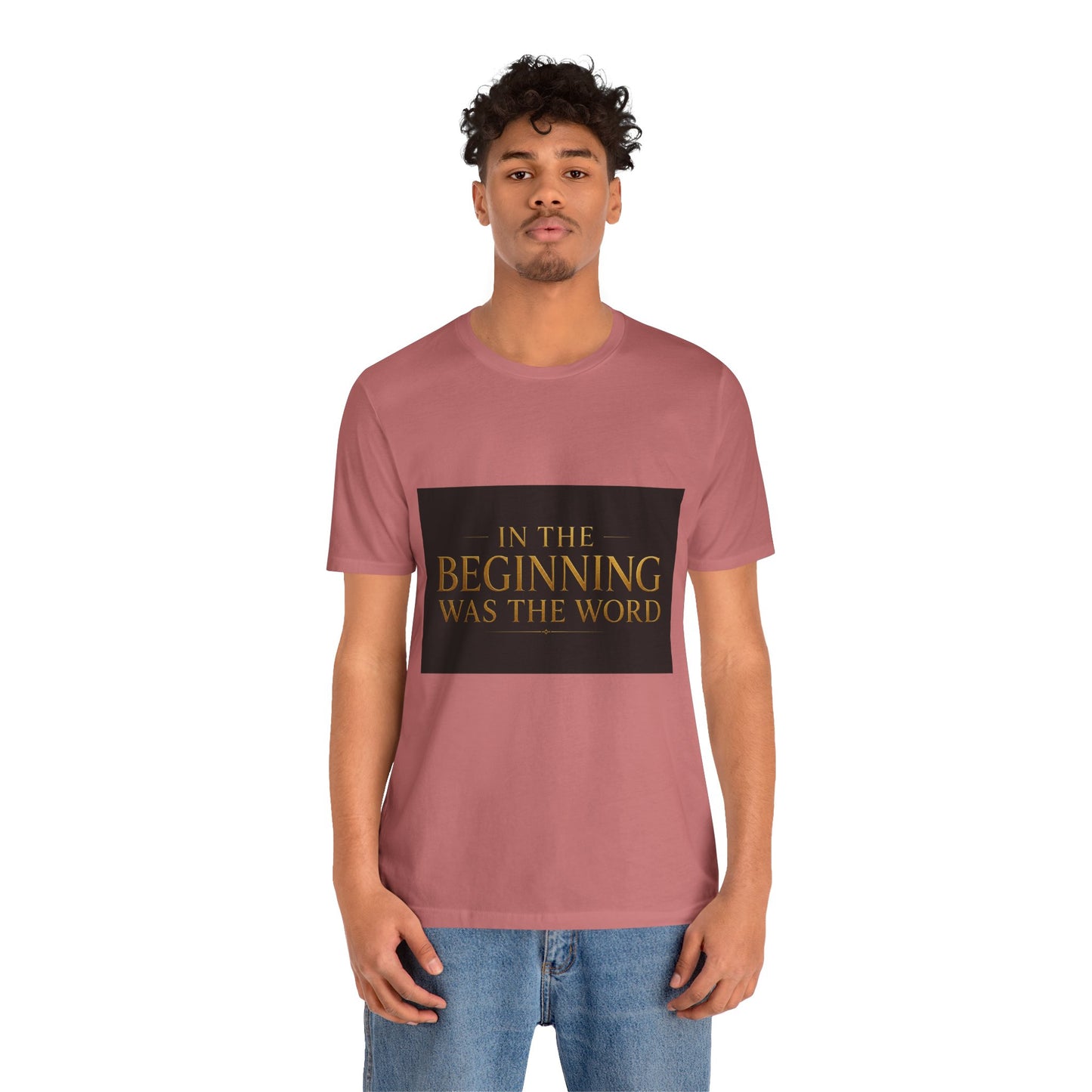 Biblical Verse Tee — "In the Beginning Was the Word" John 1:1 Christian T-Shirt