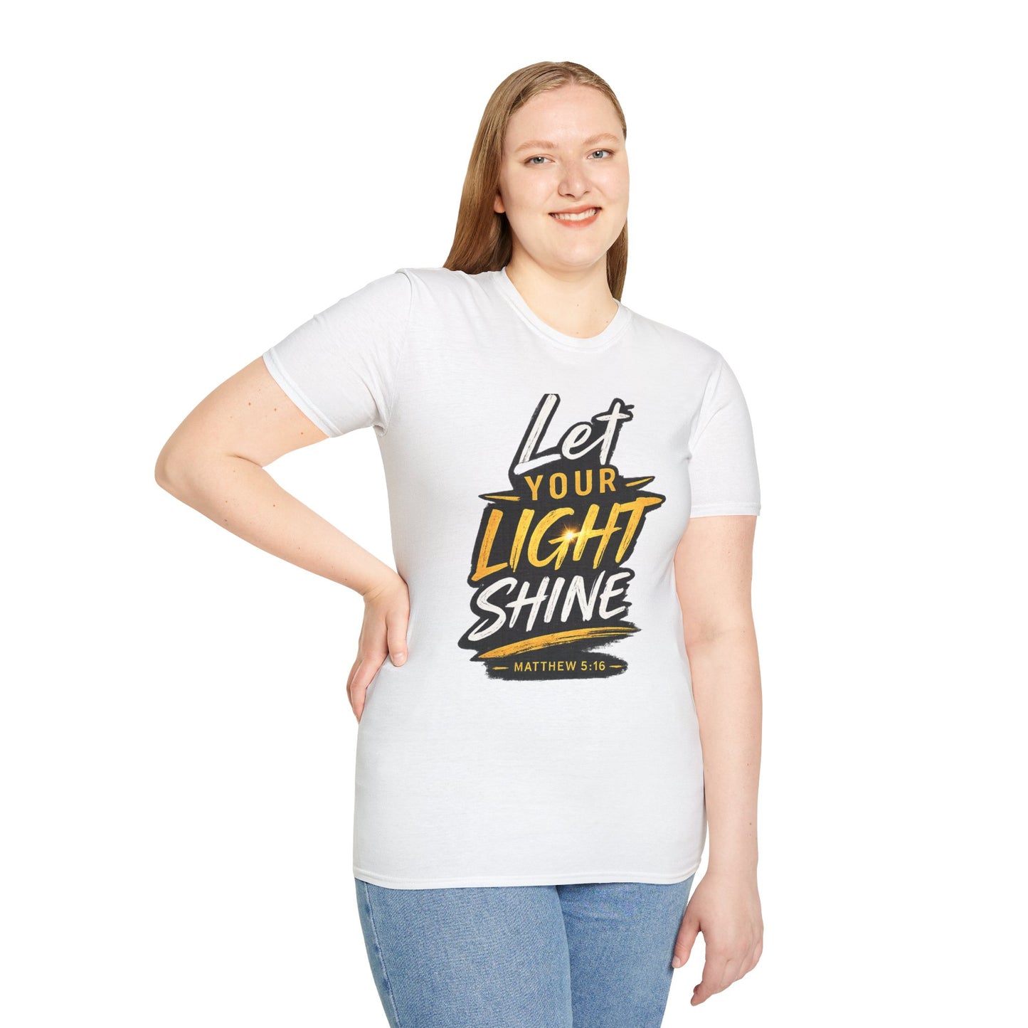 Let Your Light Shine T-Shirt — Inspirational Christian Faith Graphic Tee