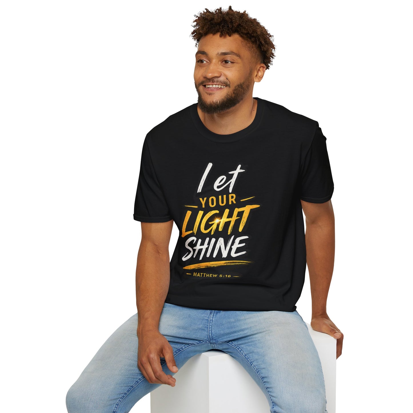 Let Your Light Shine T-Shirt — Inspirational Christian Faith Graphic Tee