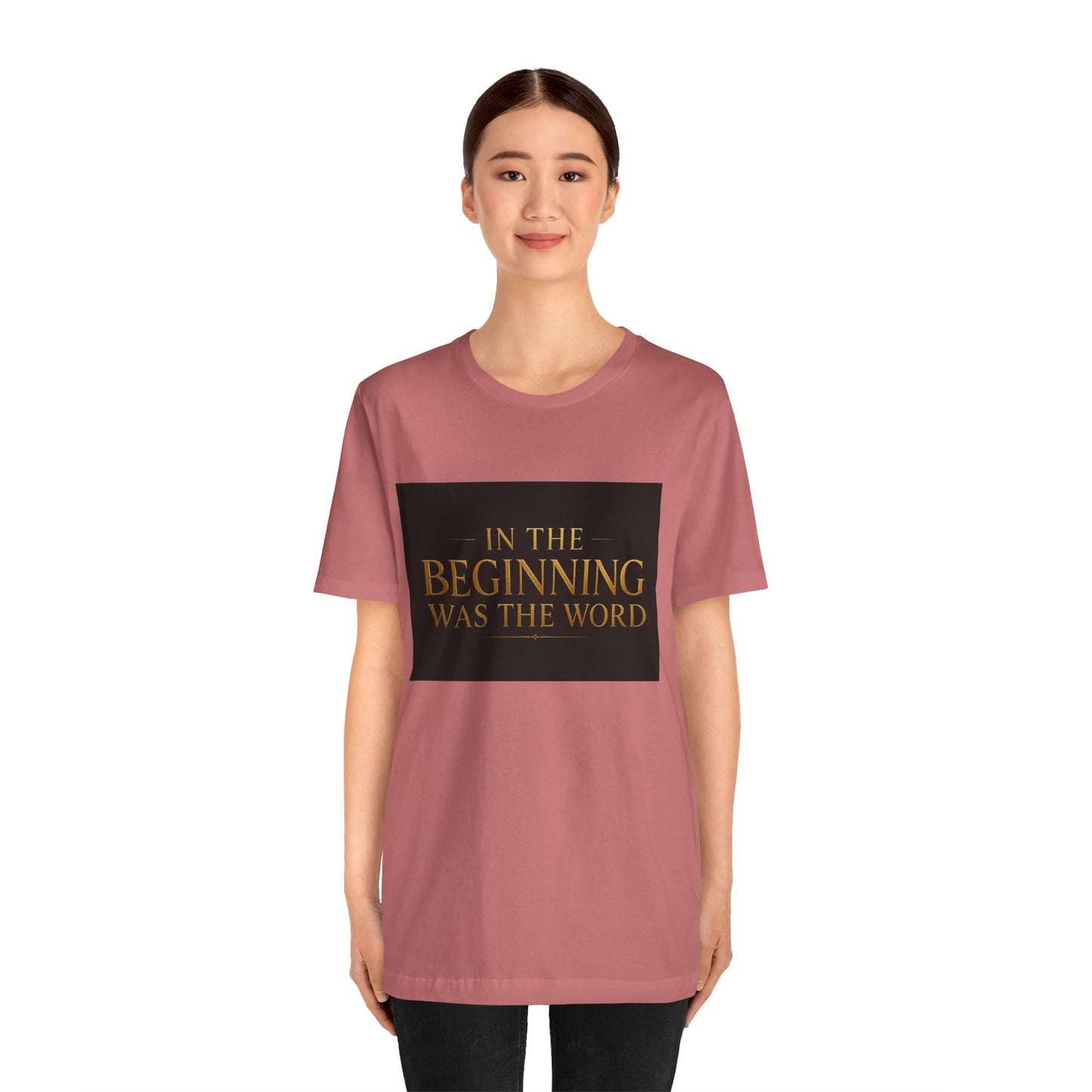 Bible Verse T‑Shirt — “In the Beginning Was the Word” Classic Faith Tee