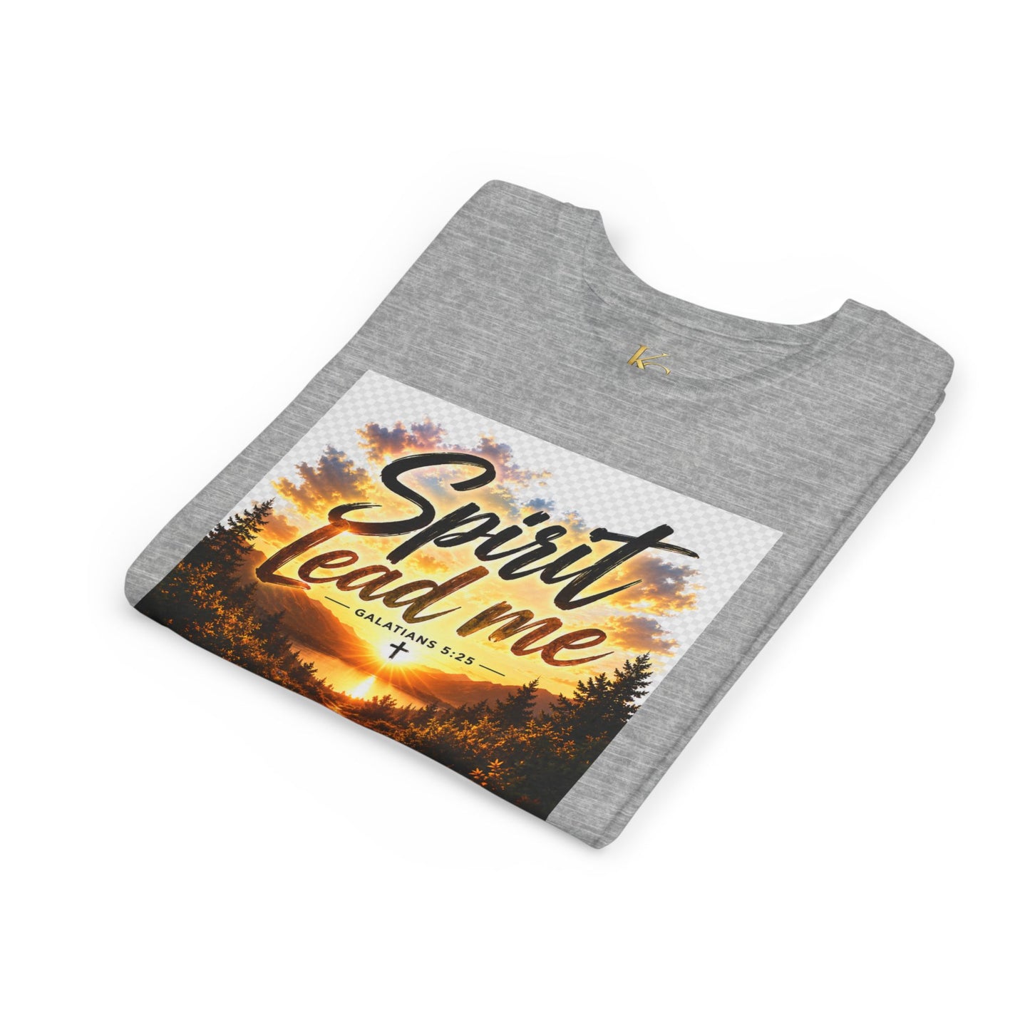 Youth Tee — "Spirit Lead Me" Christian Kids Shirt (Led by His Spirit)