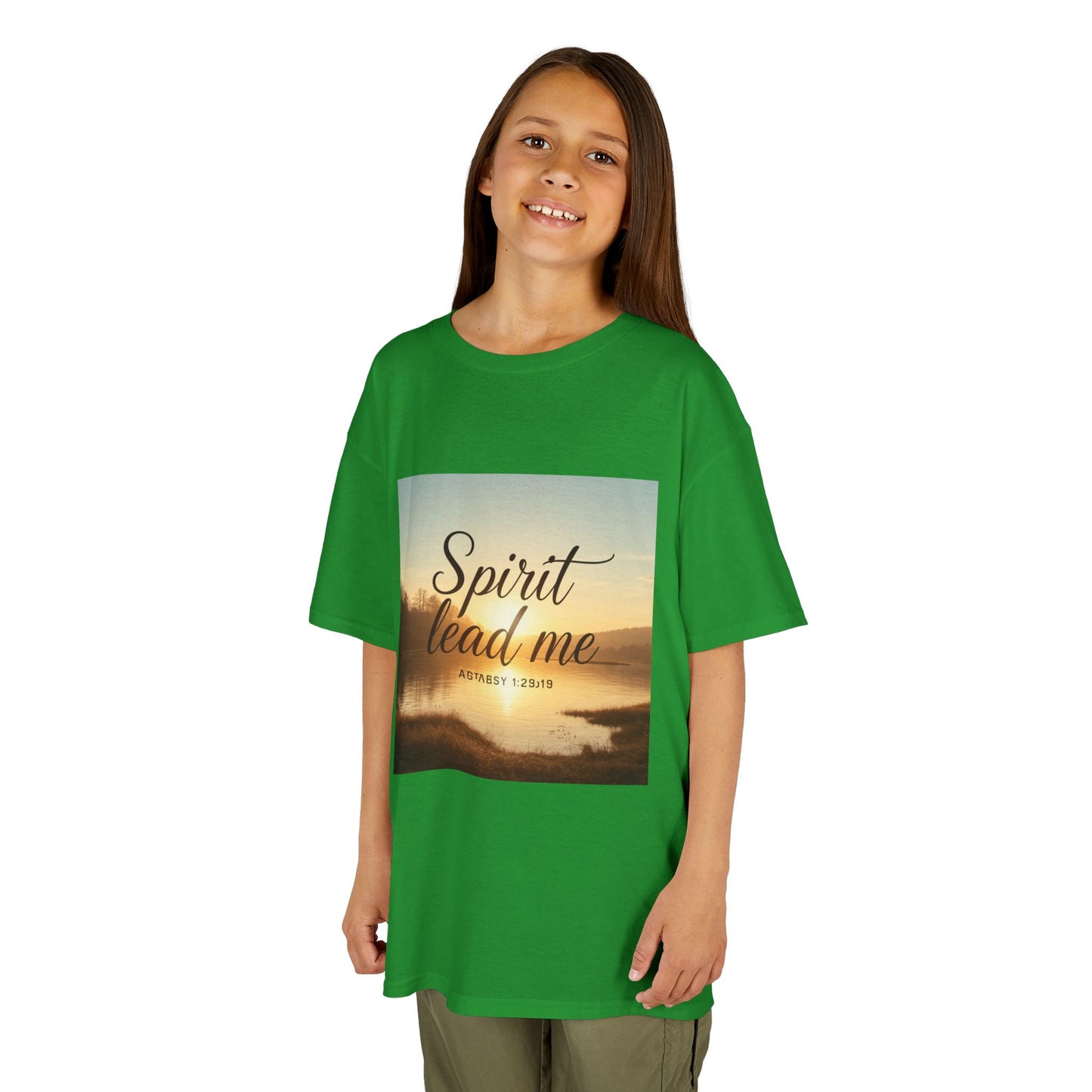 Kids T‑Shirt — "Spirit Lead Me" Sunrise Faith Tee