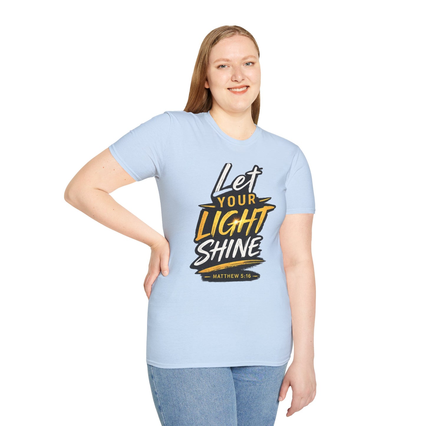 Let Your Light Shine T-Shirt — Inspirational Christian Faith Graphic Tee