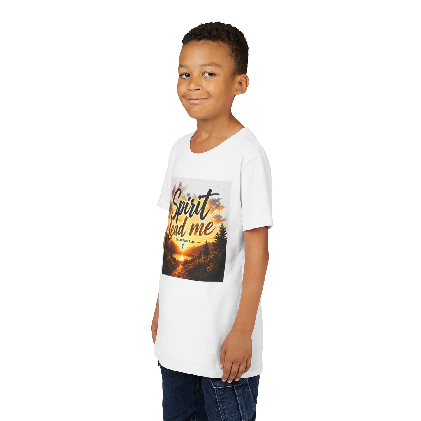 Youth Tee — "Spirit Lead Me" Christian Kids Shirt (Led by His Spirit)