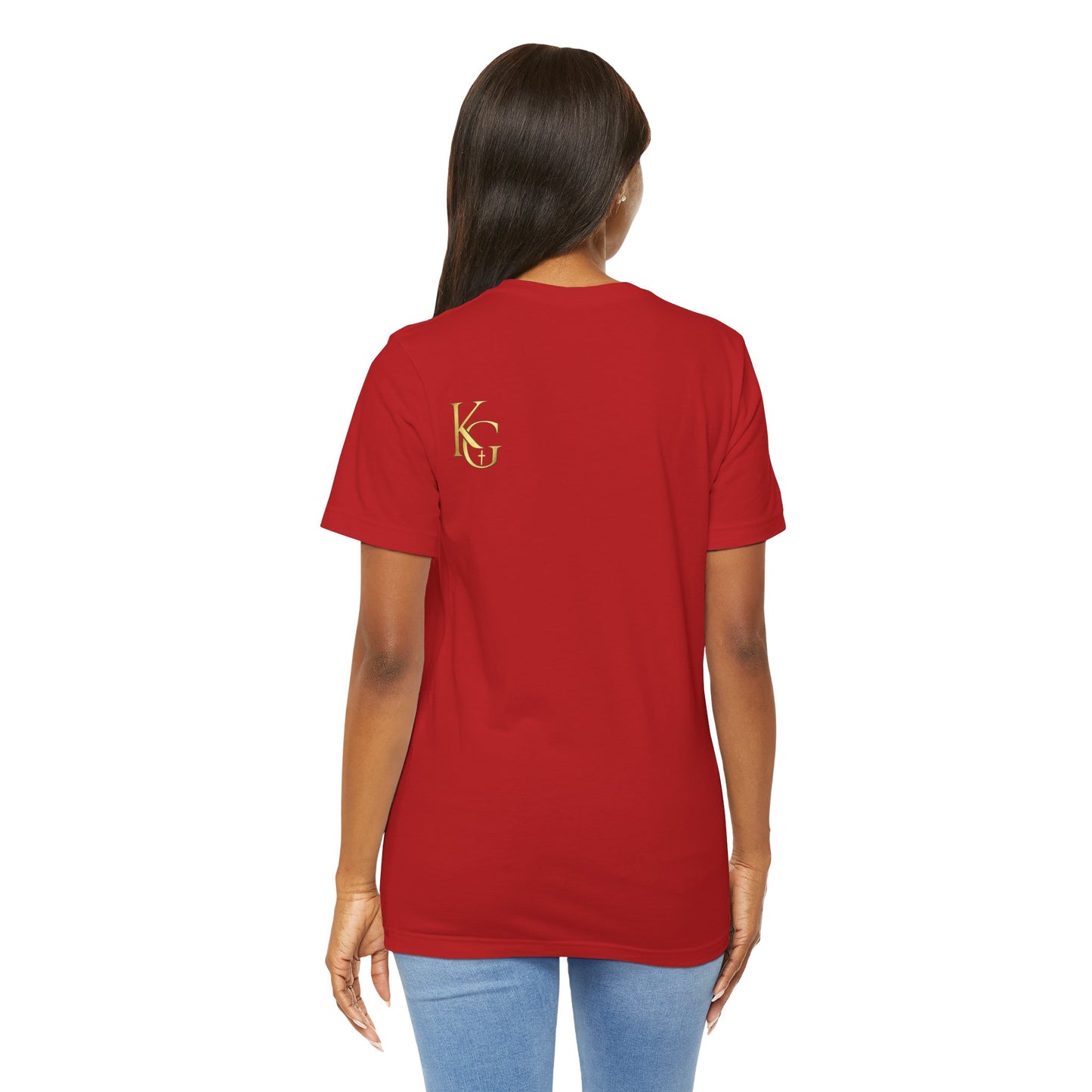 Redeemed by His Blood T‑Shirt — Christian Cross Faith Tee (Ephesians 1:7)