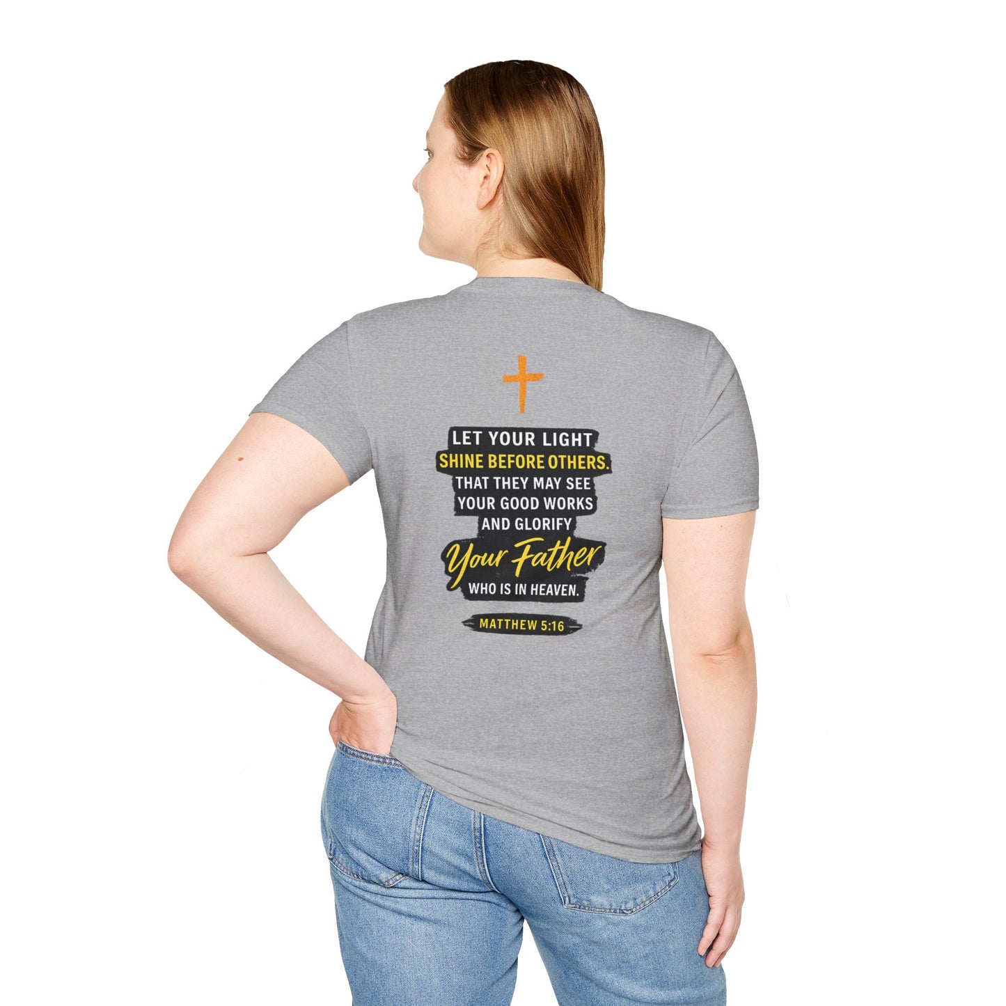 Let Your Light Shine T-Shirt — Inspirational Christian Faith Graphic Tee