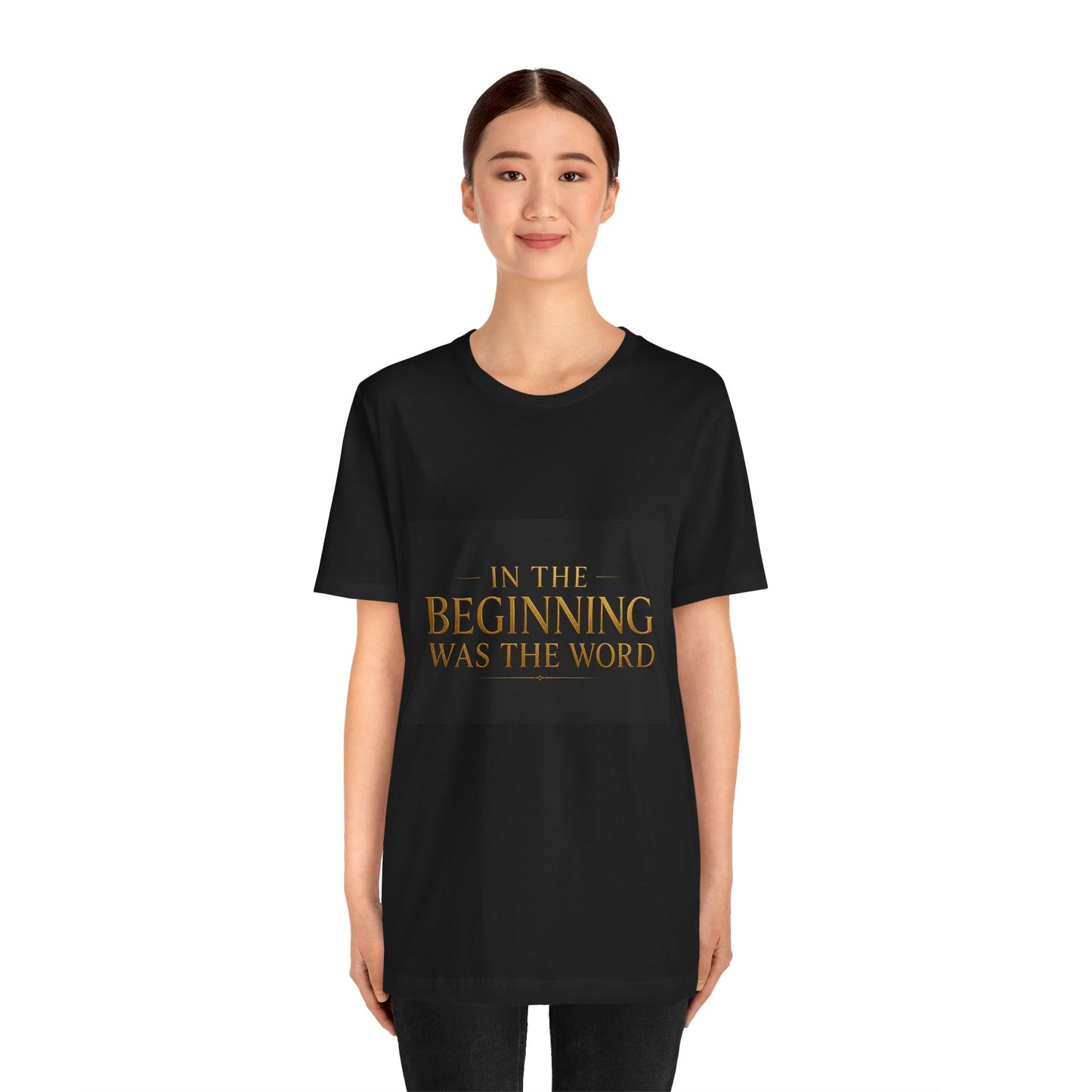 Biblical Verse Tee — "In the Beginning Was the Word" John 1:1 Christian T-Shirt