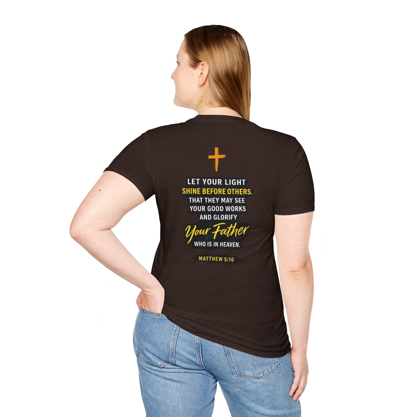 Let Your Light Shine T-Shirt — Inspirational Christian Faith Graphic Tee