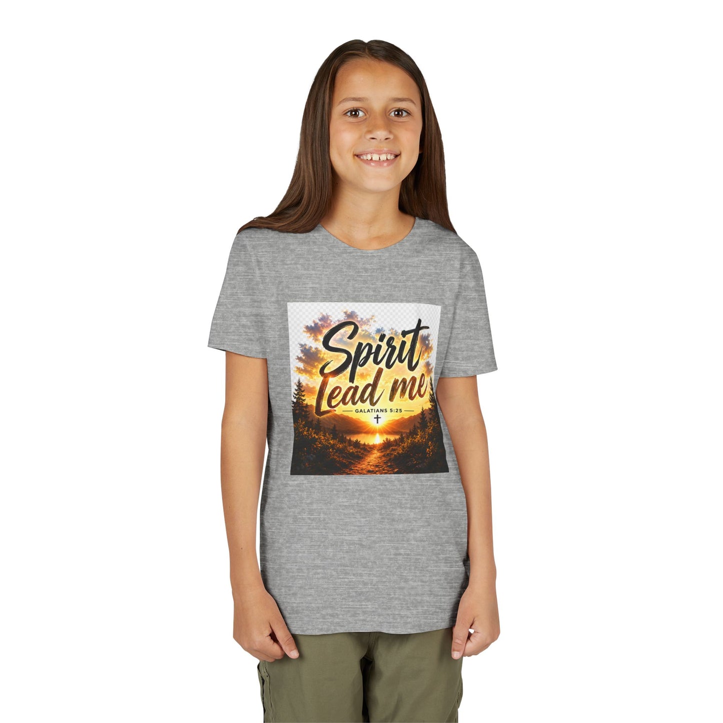 Youth Tee — "Spirit Lead Me" Christian Kids Shirt (Led by His Spirit)