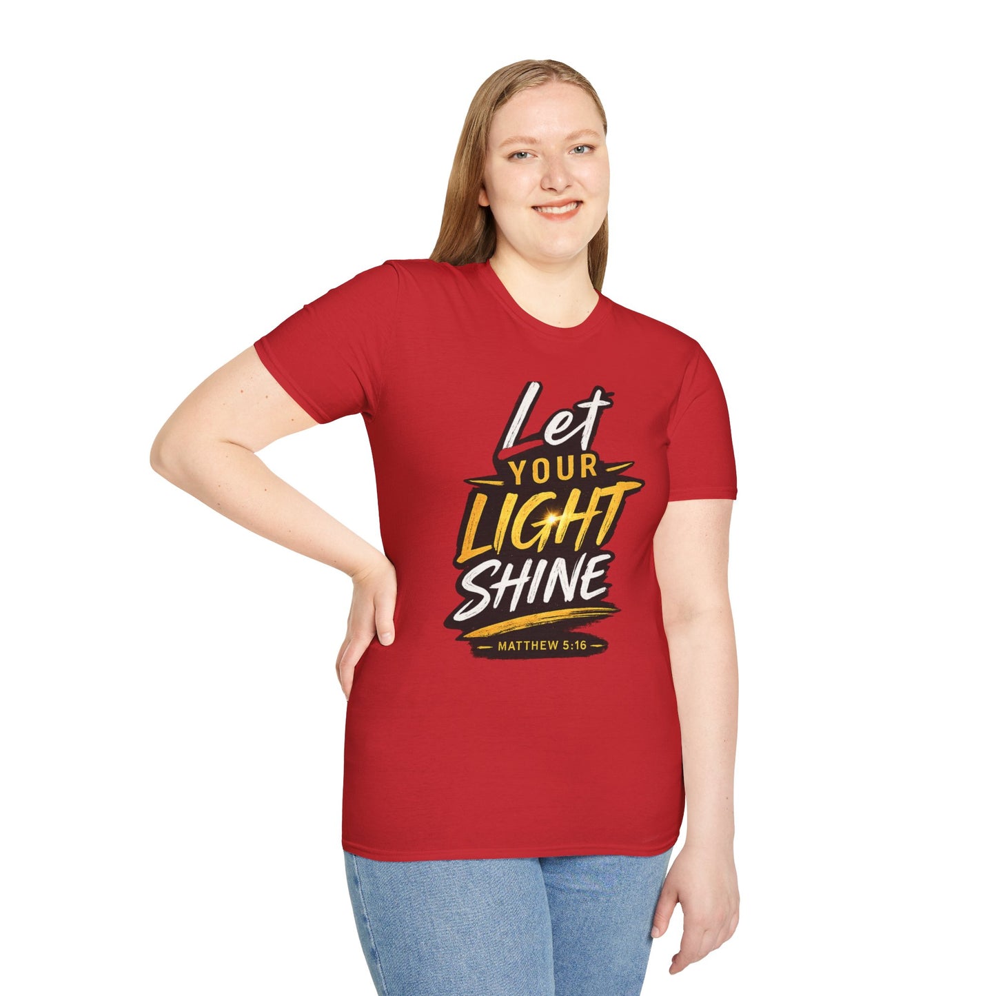Let Your Light Shine T-Shirt — Inspirational Christian Faith Graphic Tee