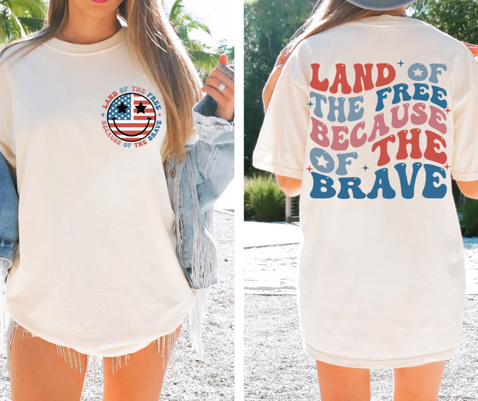 Land of the Free July 4th shirt